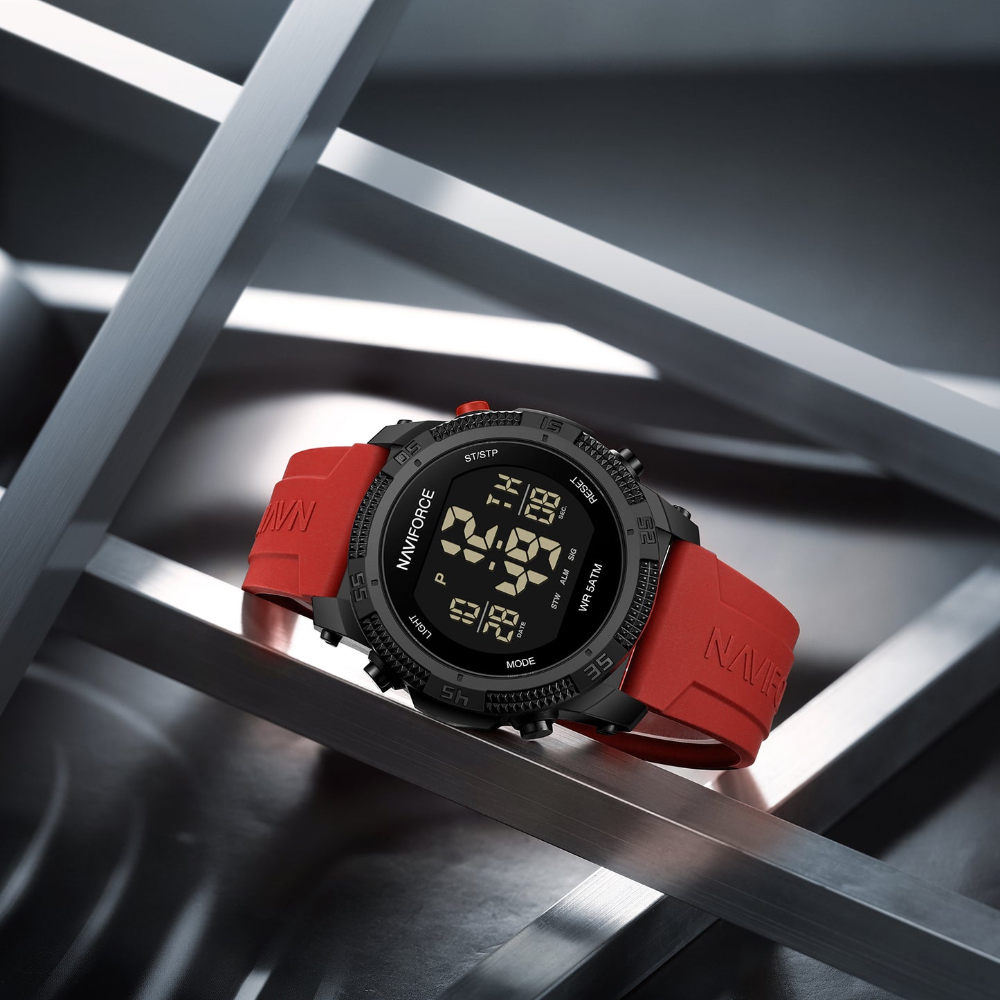 Reloj Naviforce Hombre Rojo Negro NF7104-RO