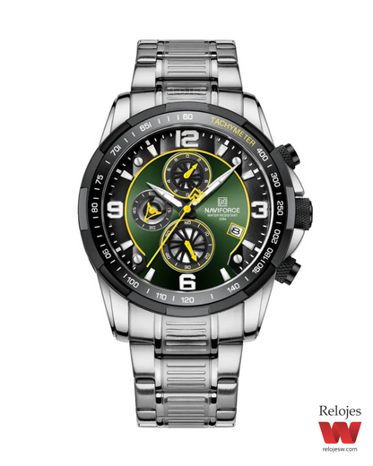 Reloj Naviforce Hombre NF8020S Plateado Verde