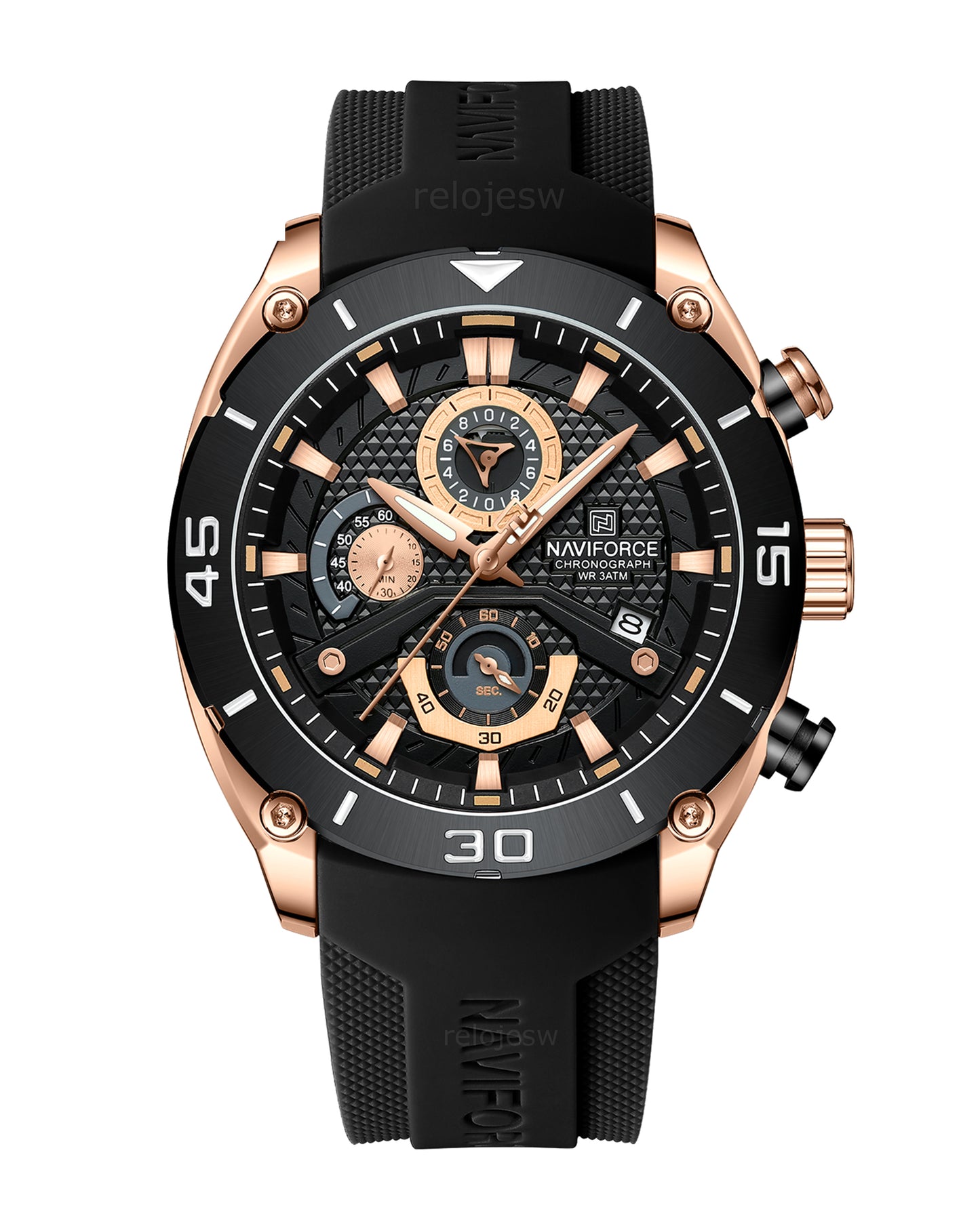 Reloj Naviforce Hombre Negro NF8038-NEOR