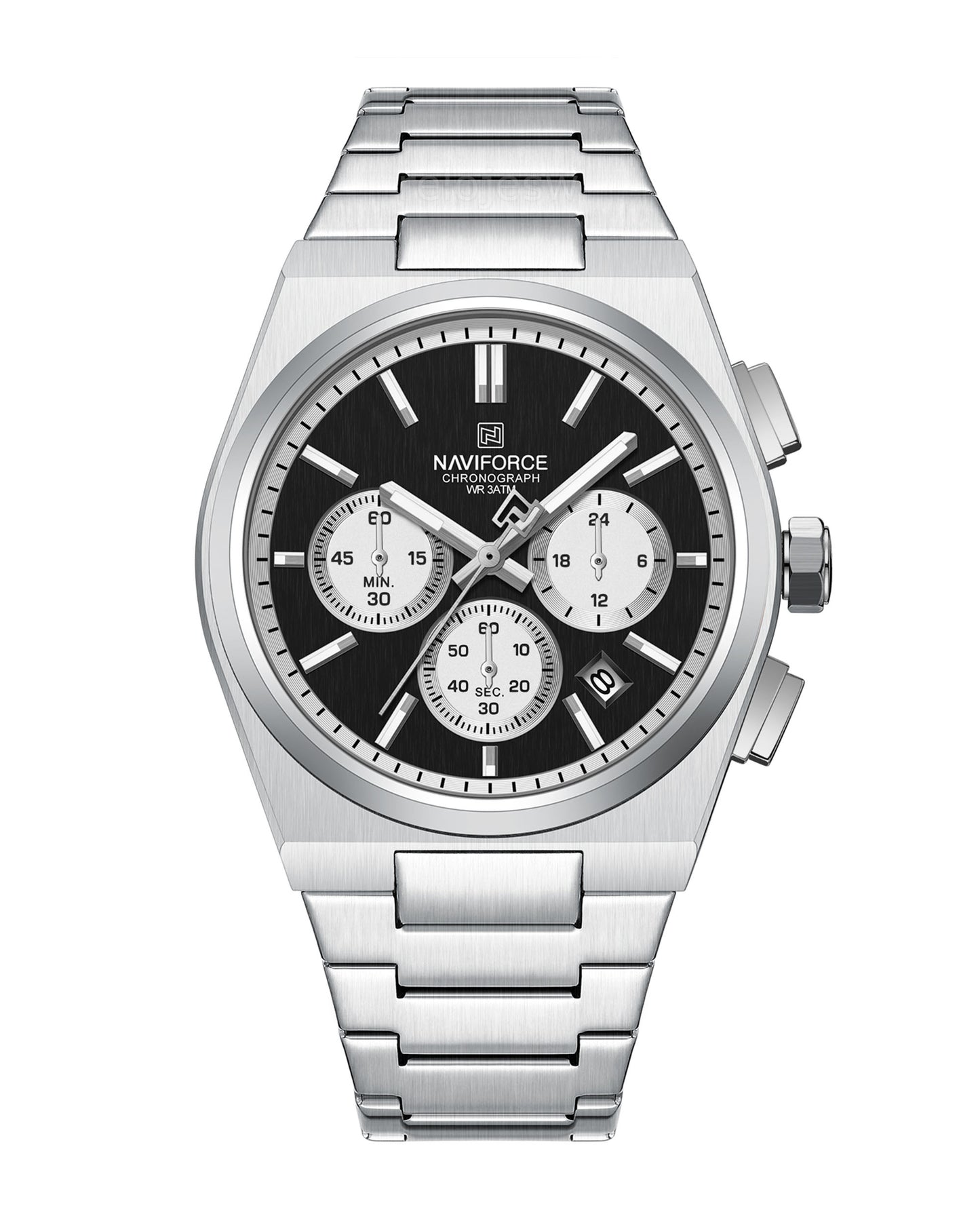 Reloj Naviforce Hombre Plateado Negro NF8048G-PLNE