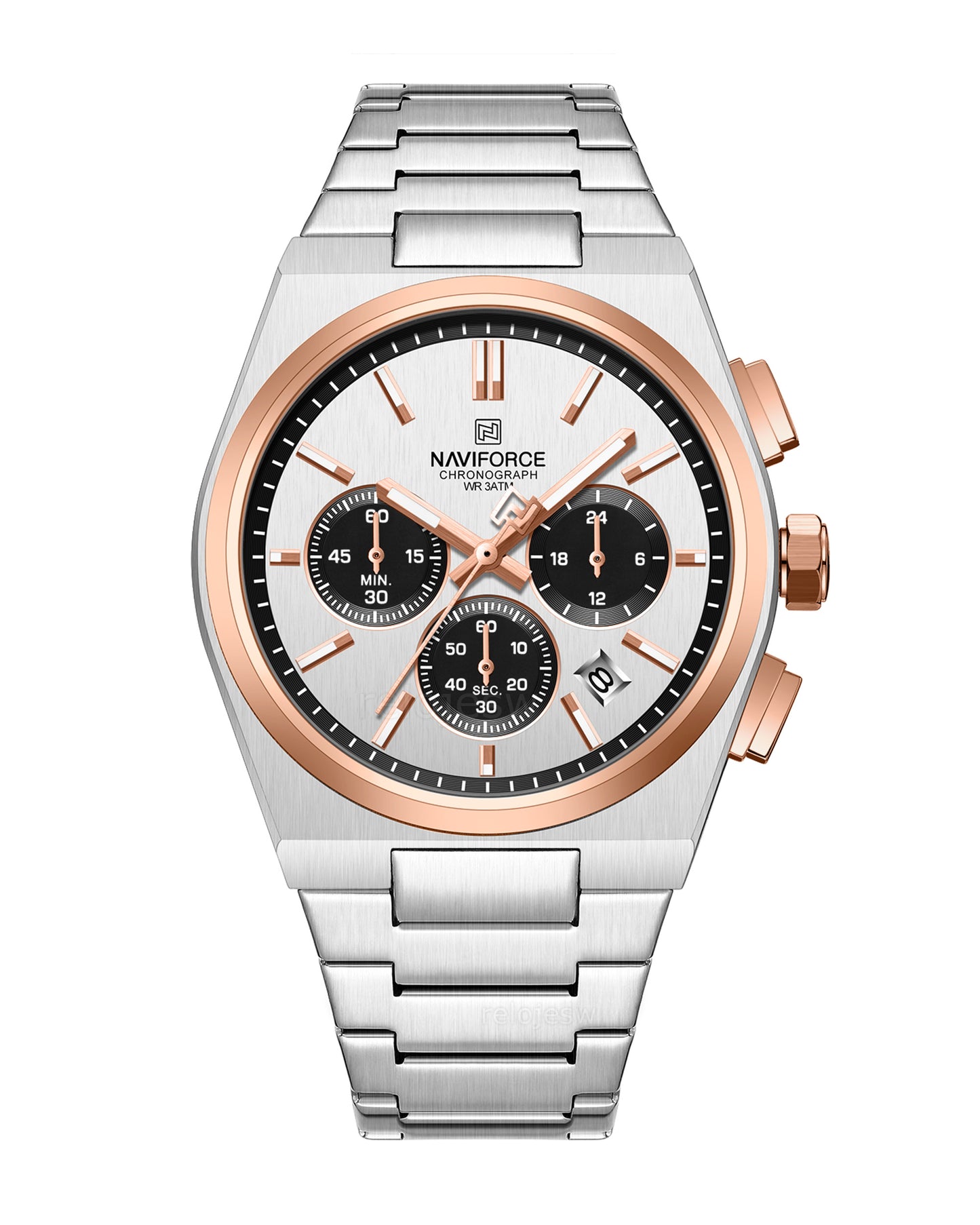 Reloj Naviforce Hombre Plateado NF8048G-PLORPL