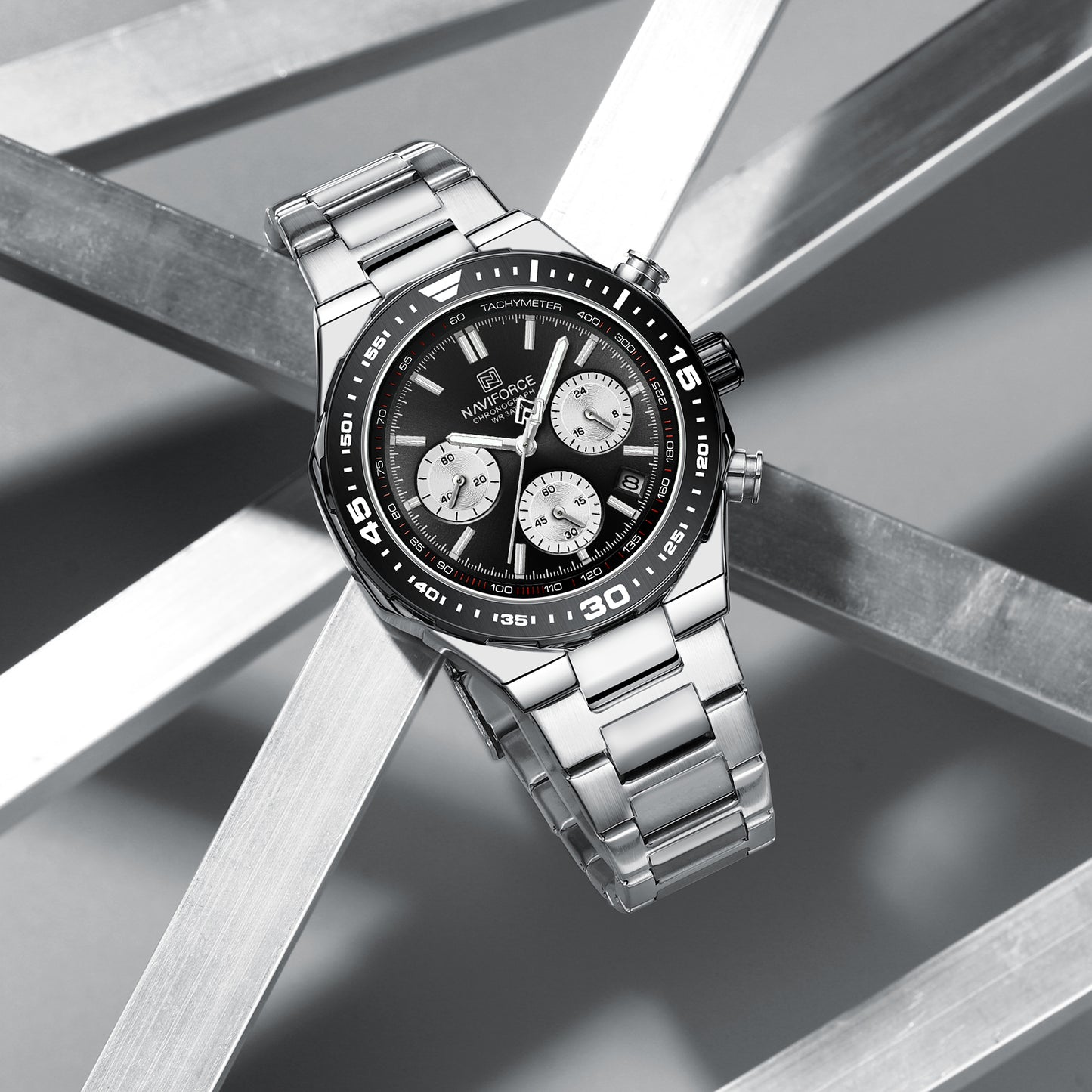 Reloj Naviforce Hombre Plateado NF8049-PLNE