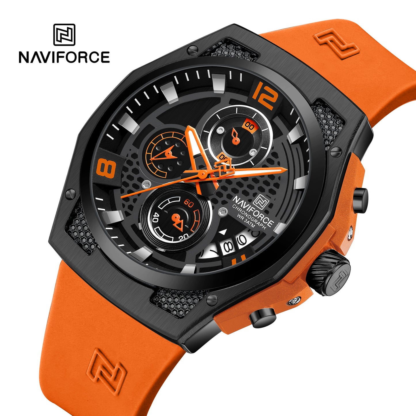 Reloj Naviforce Hombre Original Naranja NF8051T-NANE