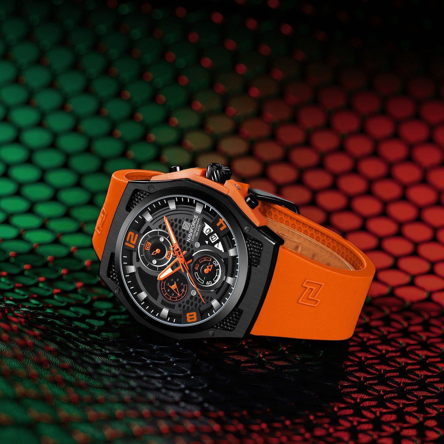 Reloj Naviforce Hombre Original Naranja NF8051T-NANE