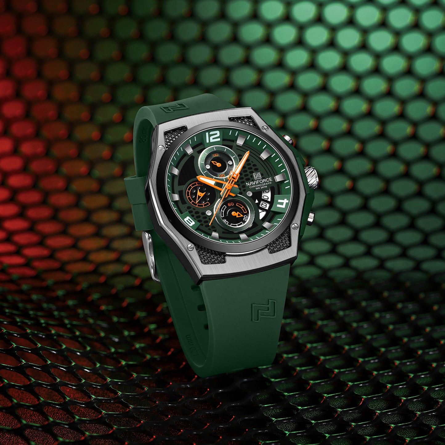 Reloj Naviforce Hombre Original Verde NF8051T-VEPL