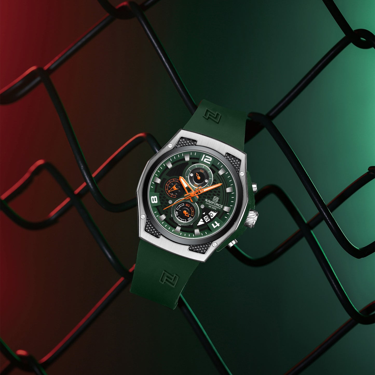 Reloj Naviforce Hombre Original Verde NF8051T-VEPL