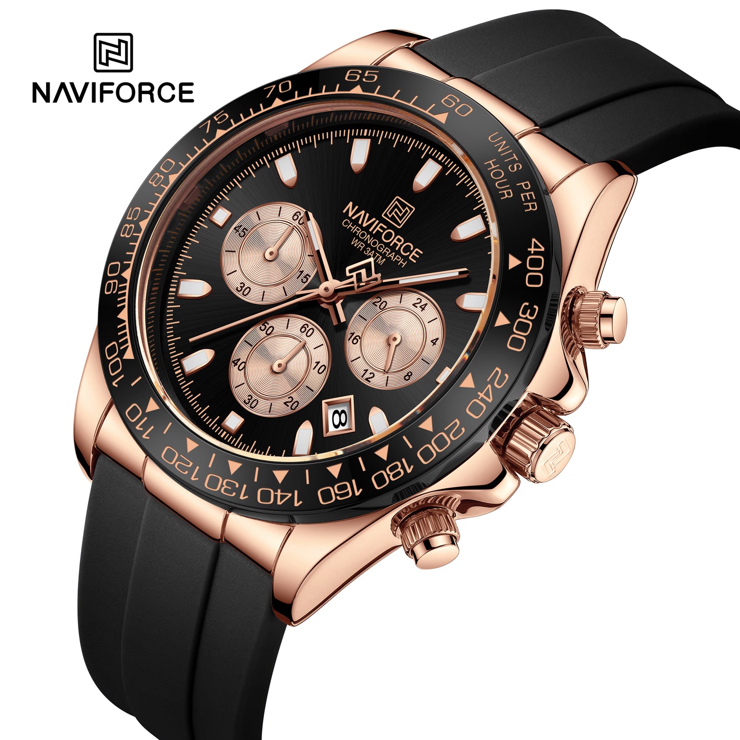 Reloj Naviforce Hombre Original Negro NF8054-NEOR