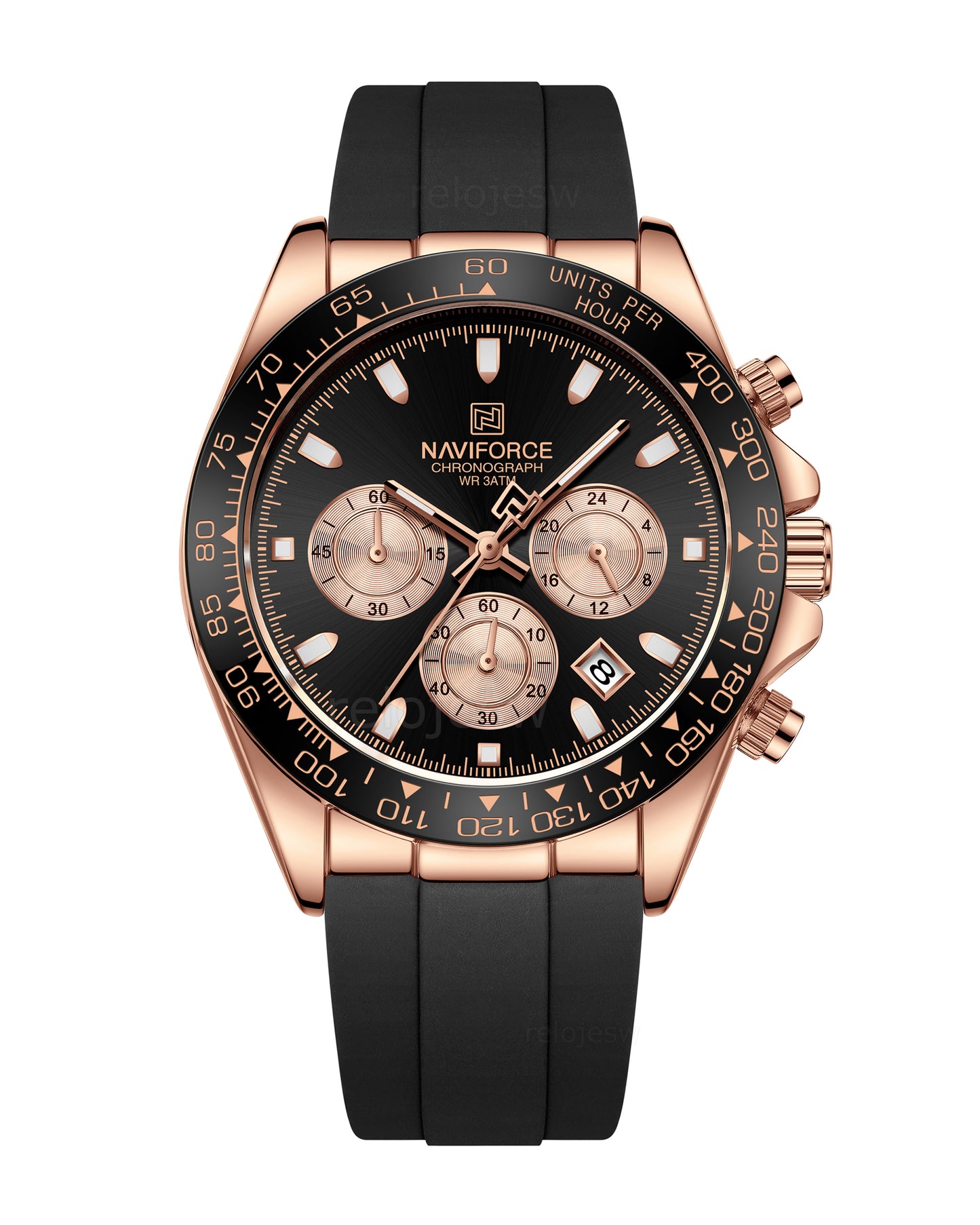 Reloj Naviforce Hombre Original Negro NF8054-NEOR