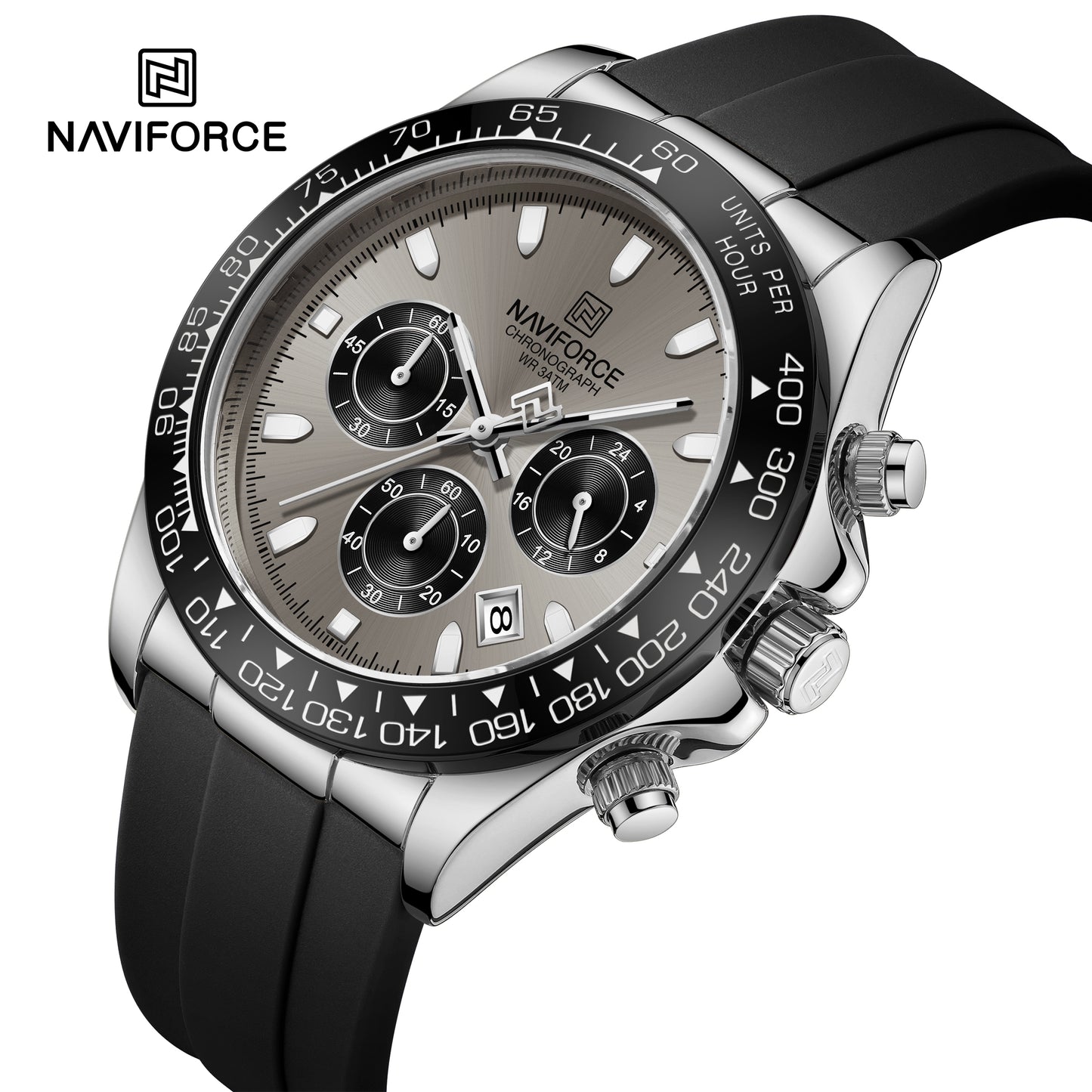 Reloj Naviforce Hombre Original Negro NF8054-NEPLGR