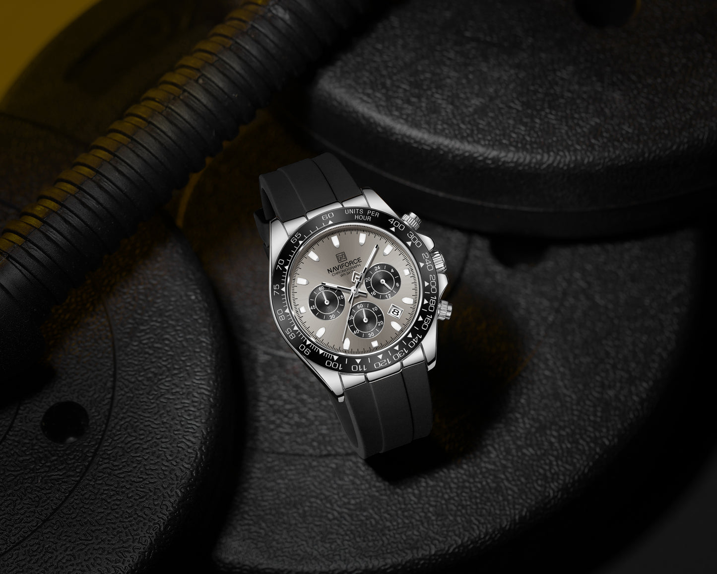 Reloj Naviforce Hombre Original Negro NF8054-NEPLGR