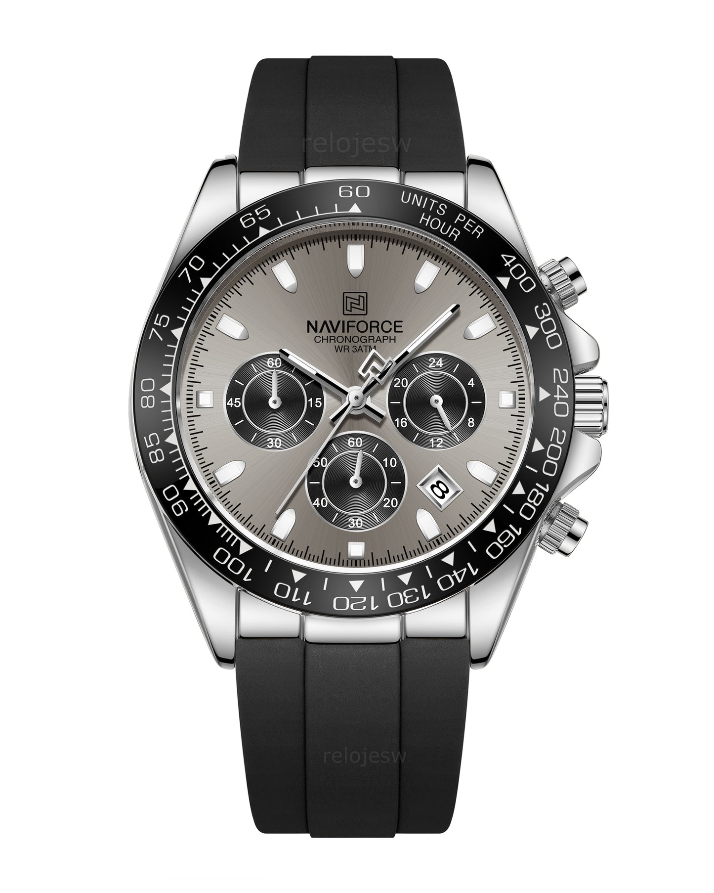 Reloj Naviforce Hombre Original Negro NF8054-NEPLGR