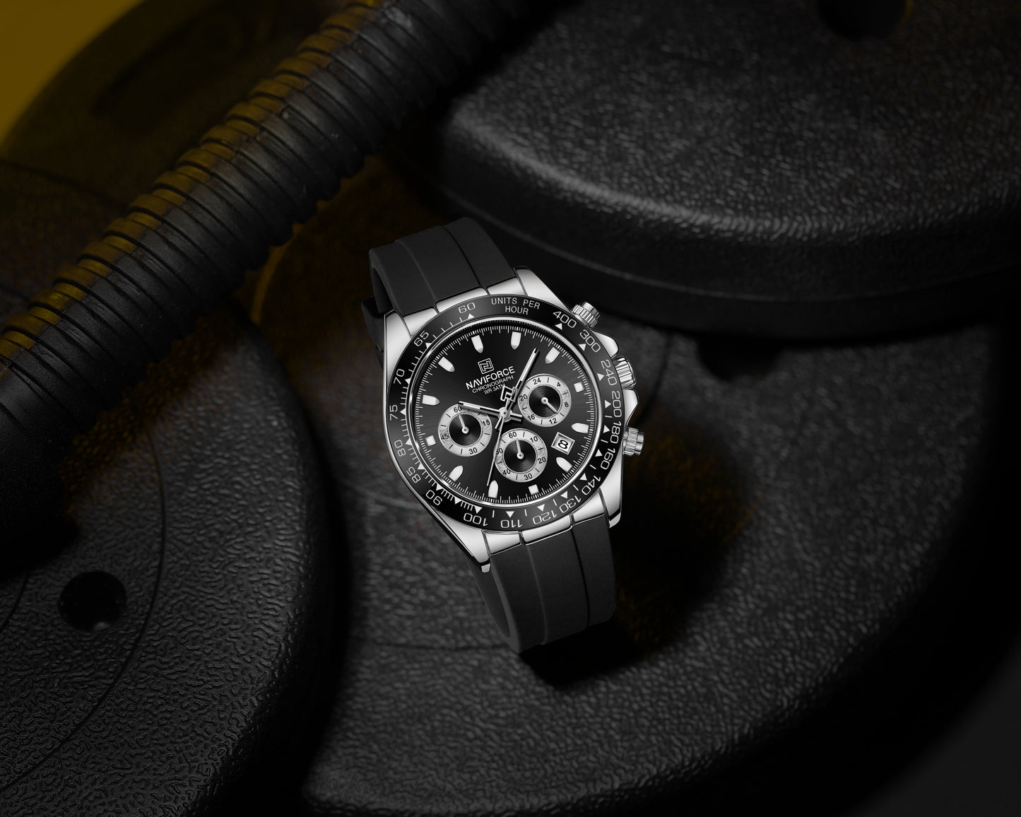 Reloj Naviforce Hombre Original Negro NF8054-NEPLNE