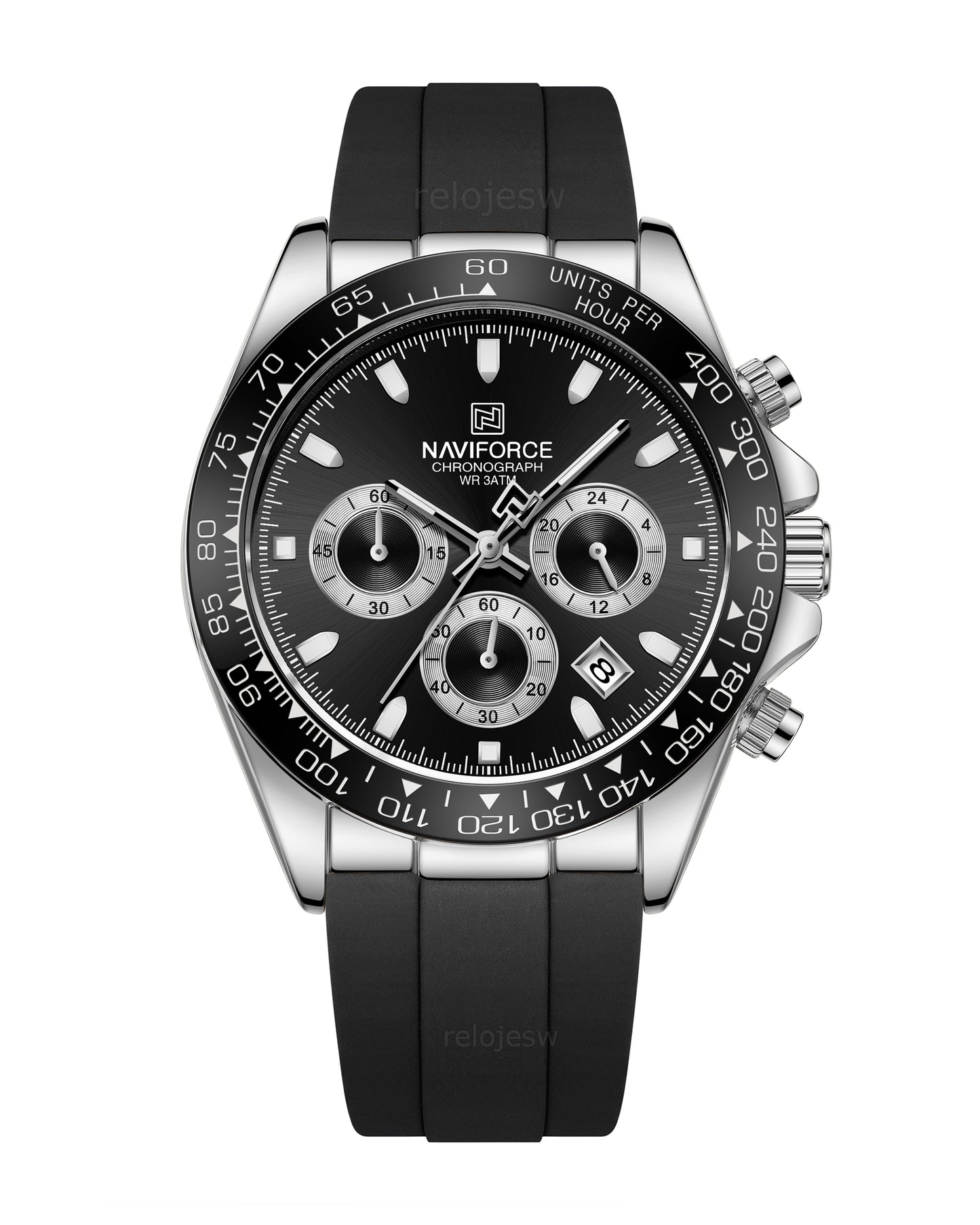 Reloj Naviforce Hombre Original Negro NF8054-NEPLNE