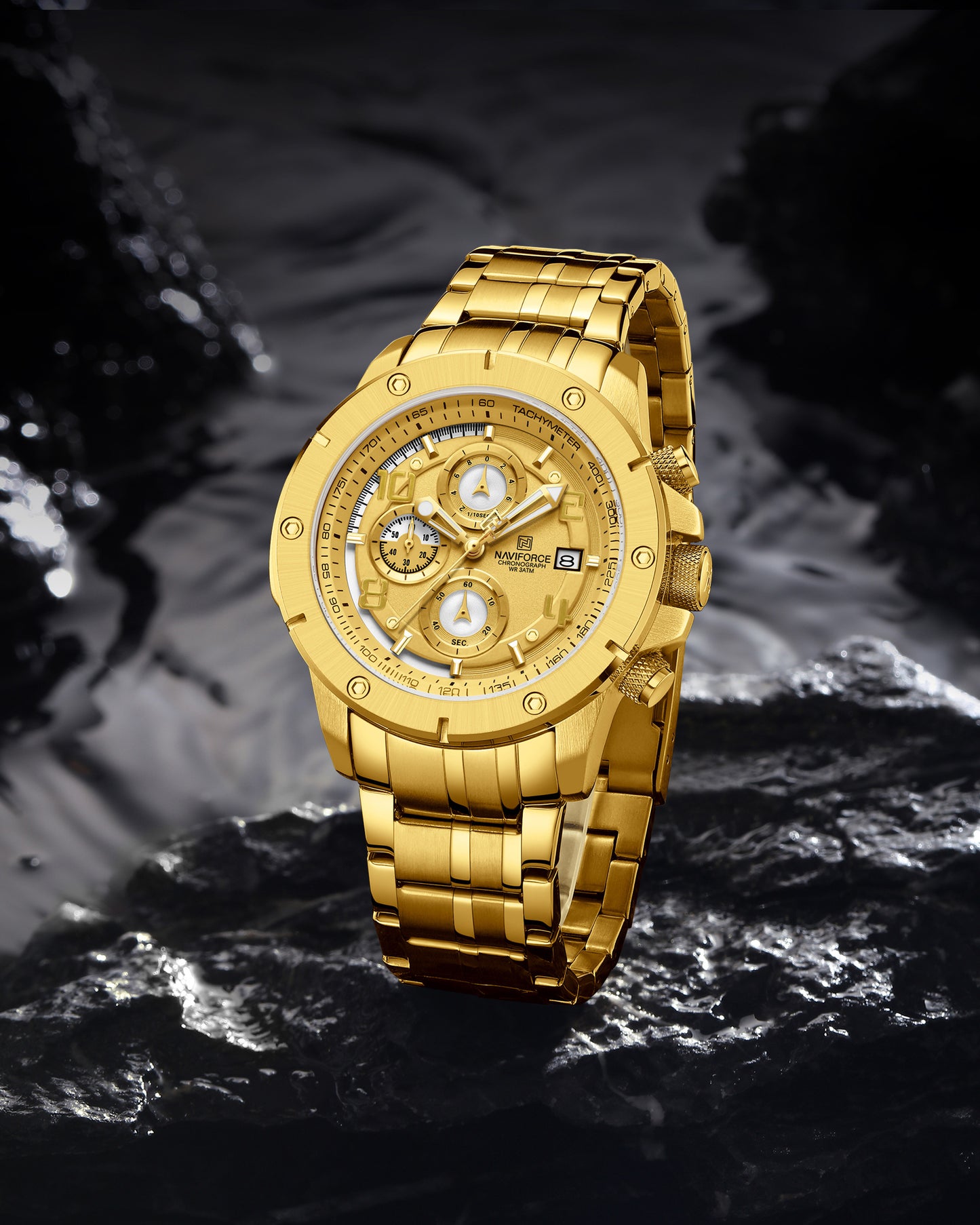 Reloj Naviforce Hombre Dorado NF8056-DODO
