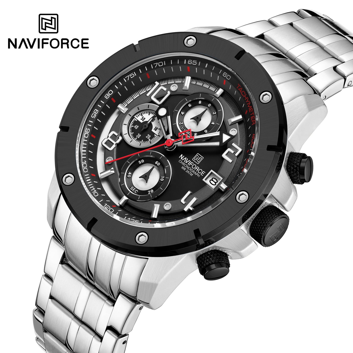 Reloj Naviforce Hombre Plateado NF8056-PLNE