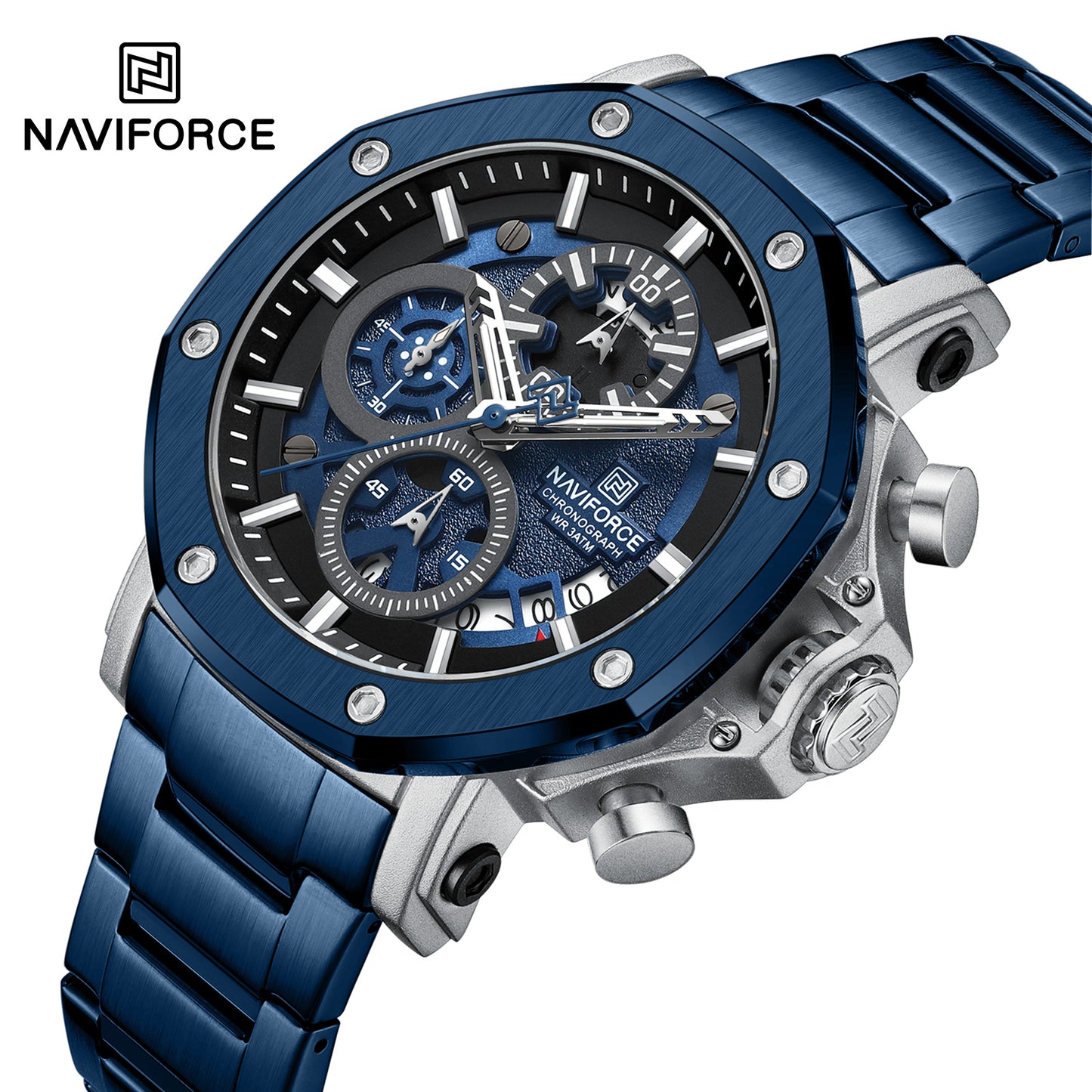 Reloj Naviforce Hombre Azul NF8065-AZPL