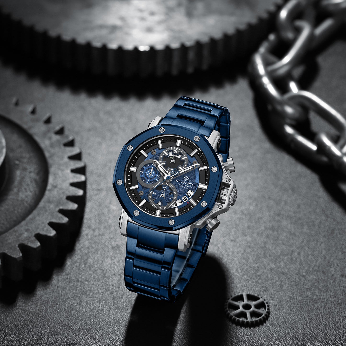 Reloj Naviforce Hombre Azul NF8065-AZPL