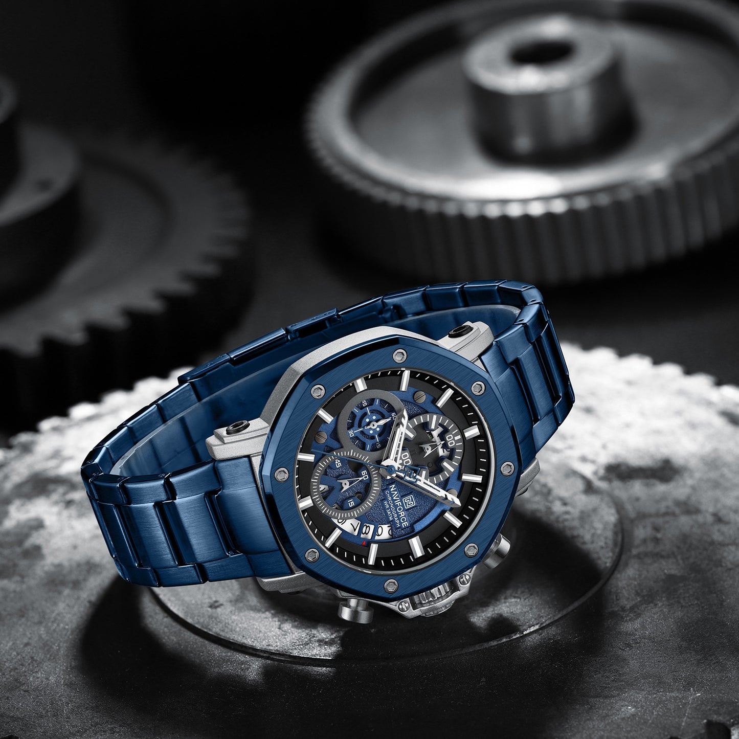 Reloj Naviforce Hombre Azul NF8065-AZPL