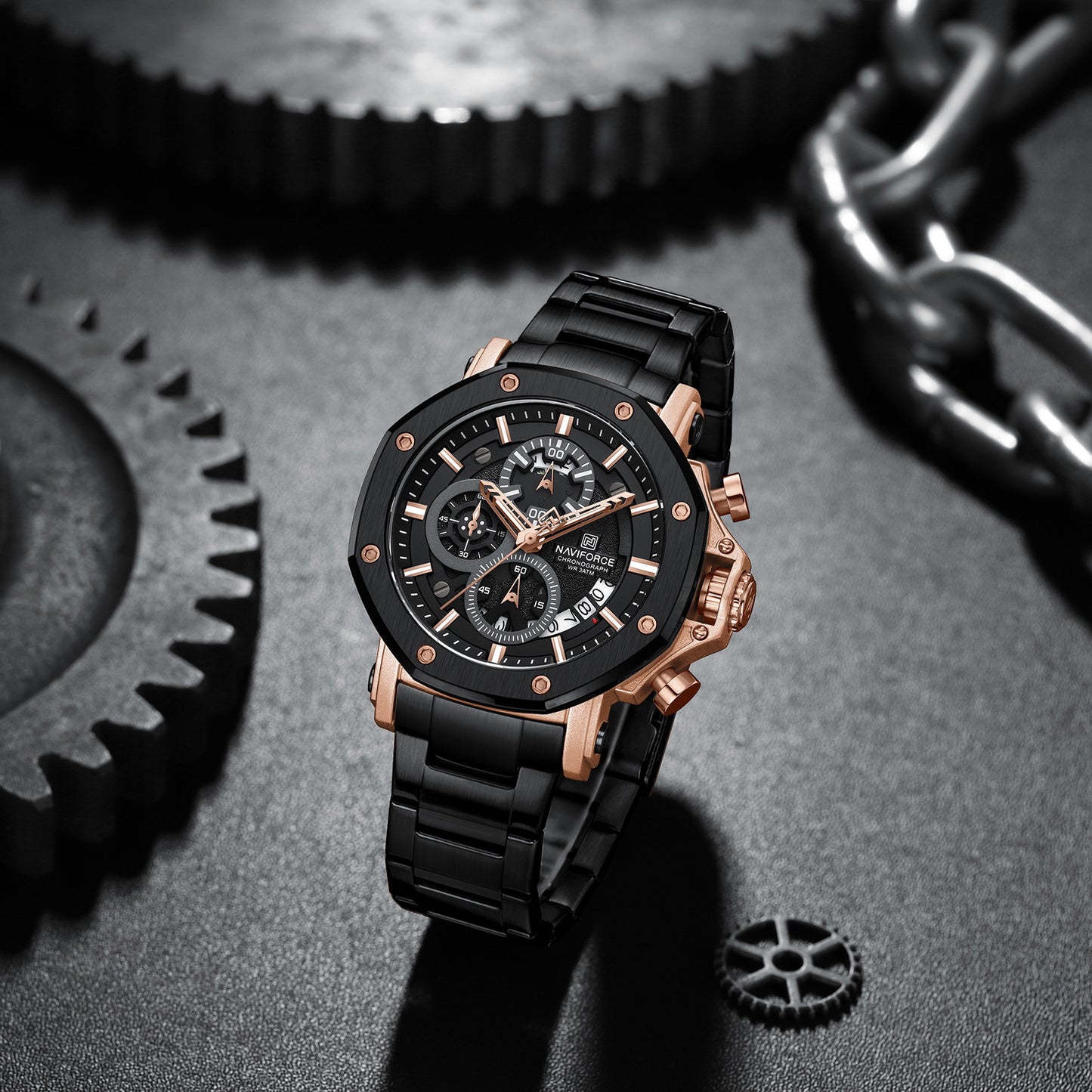 Reloj Naviforce Hombre Negro NF8065-NEOR