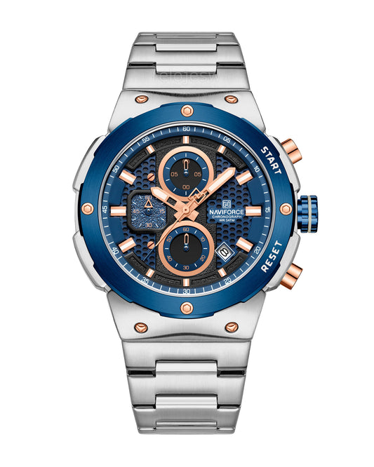 Reloj Naviforce Hombre Plateado Azul NF8072-PLAZ
