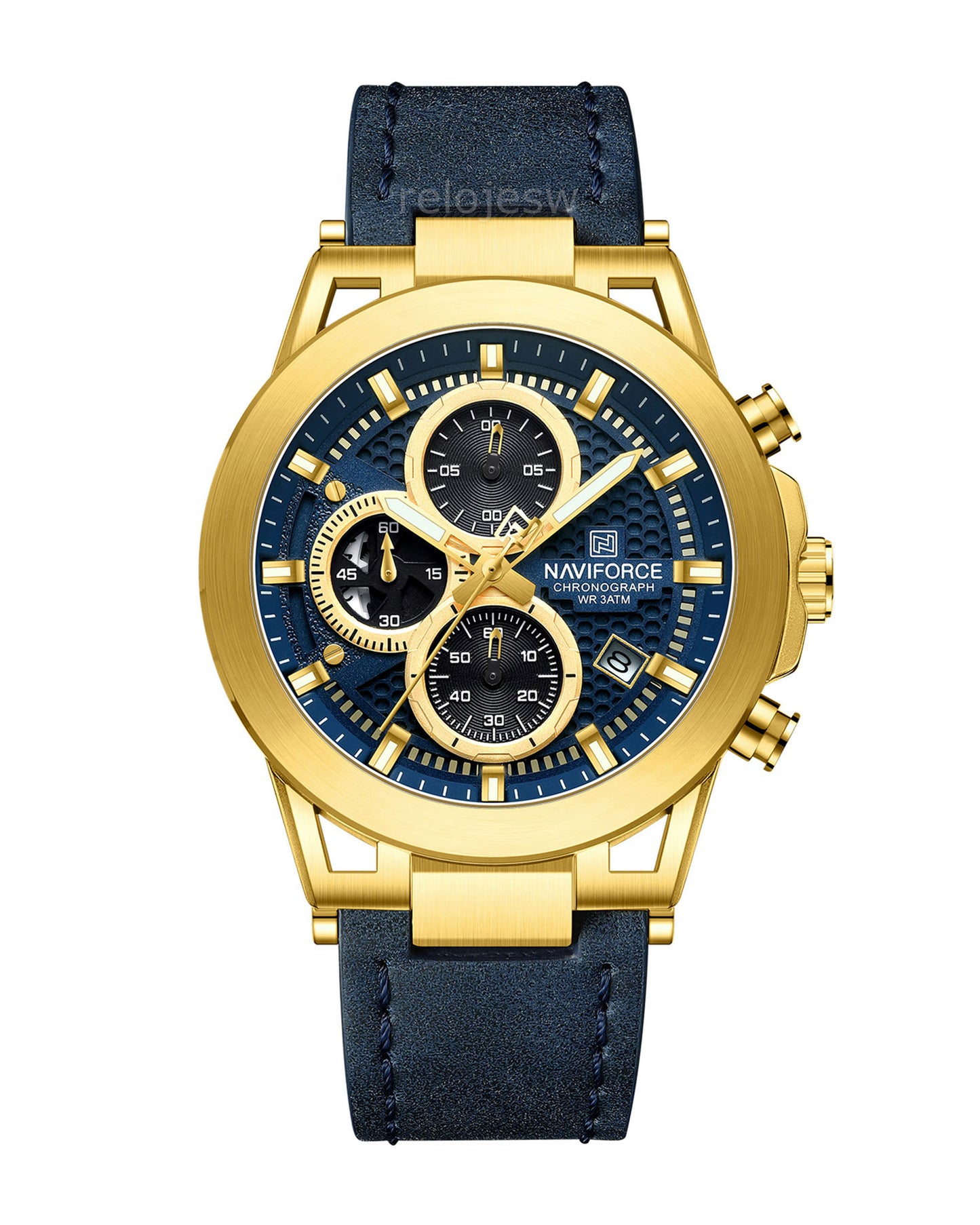 Reloj Naviforce Hombre Azul Dorado NF8073-AZDO