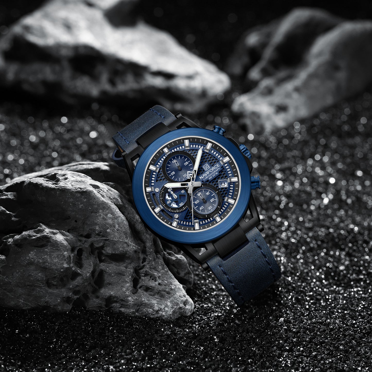 Reloj Naviforce Hombre Azul Negro NF8073-AZNE