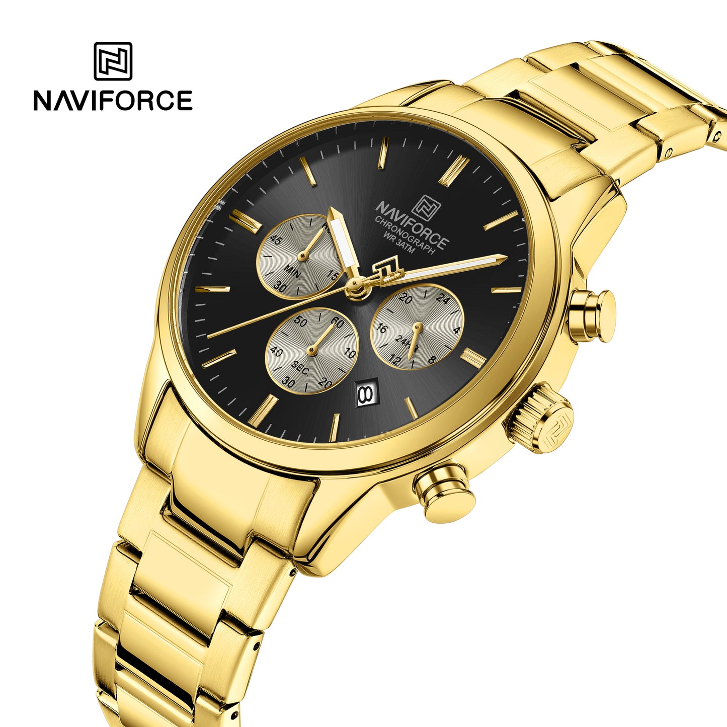 Reloj Naviforce Hombre Dorado NF8076-DONE