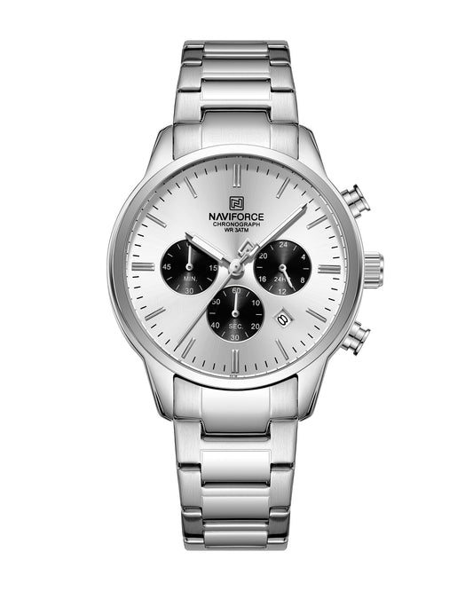 Reloj Naviforce Hombre Plateado NF8076-PLBL