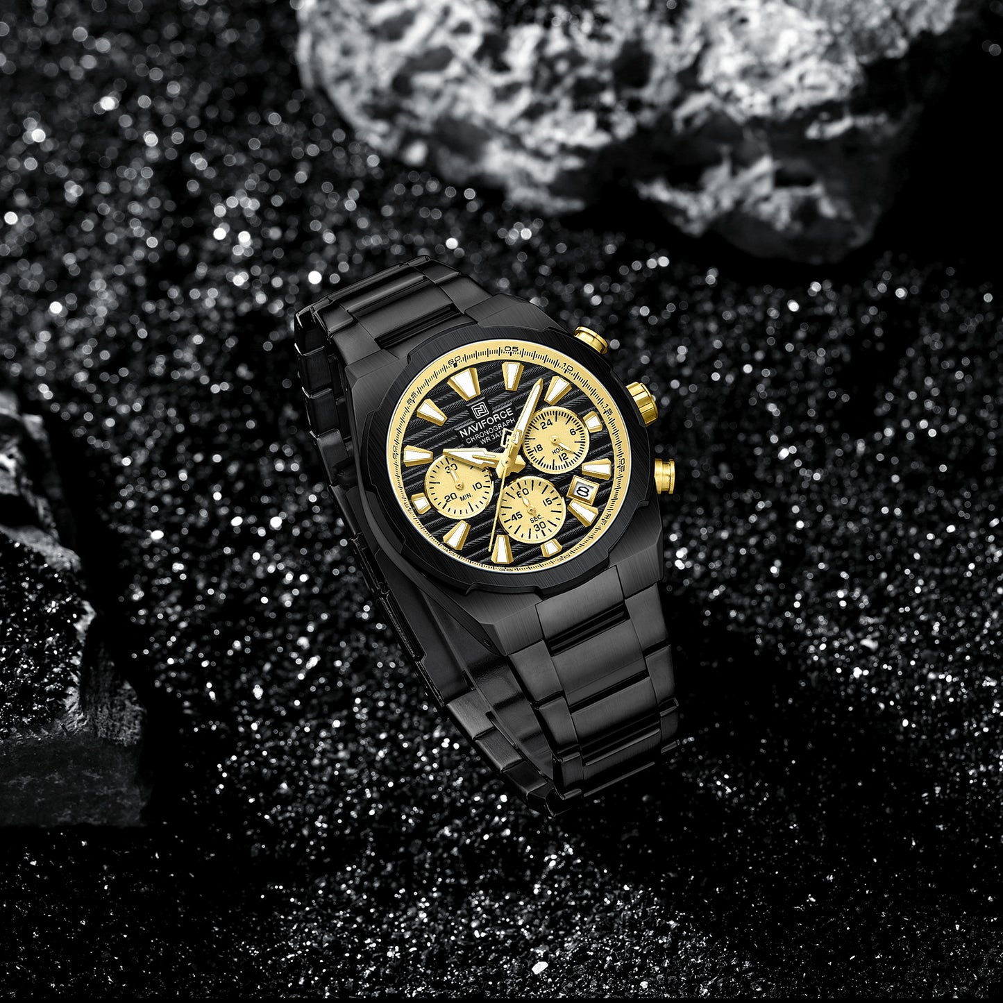 Reloj Naviforce Hombre Original Negro NF8081-NEDO