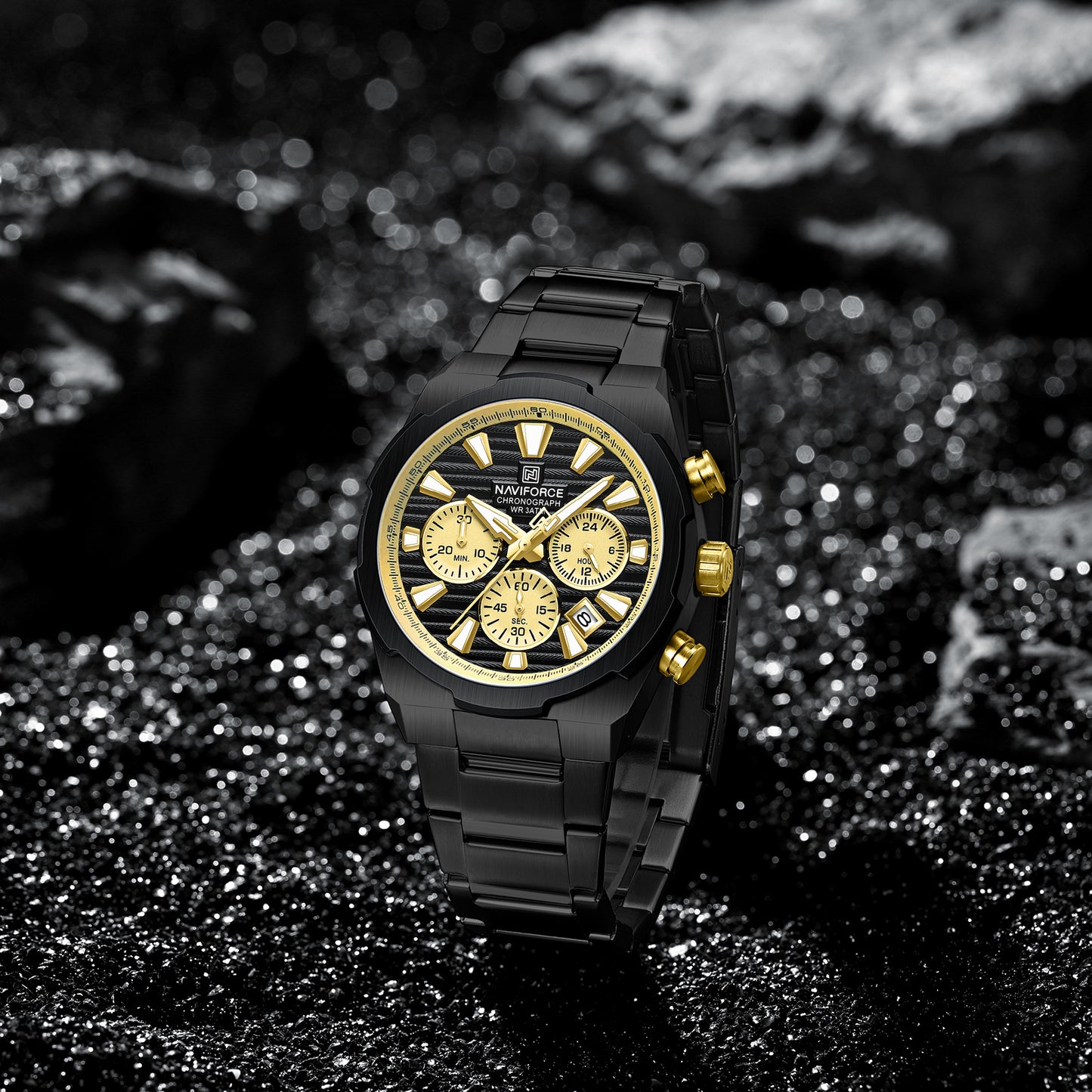 Reloj Naviforce Hombre Original Negro NF8081-NEDO