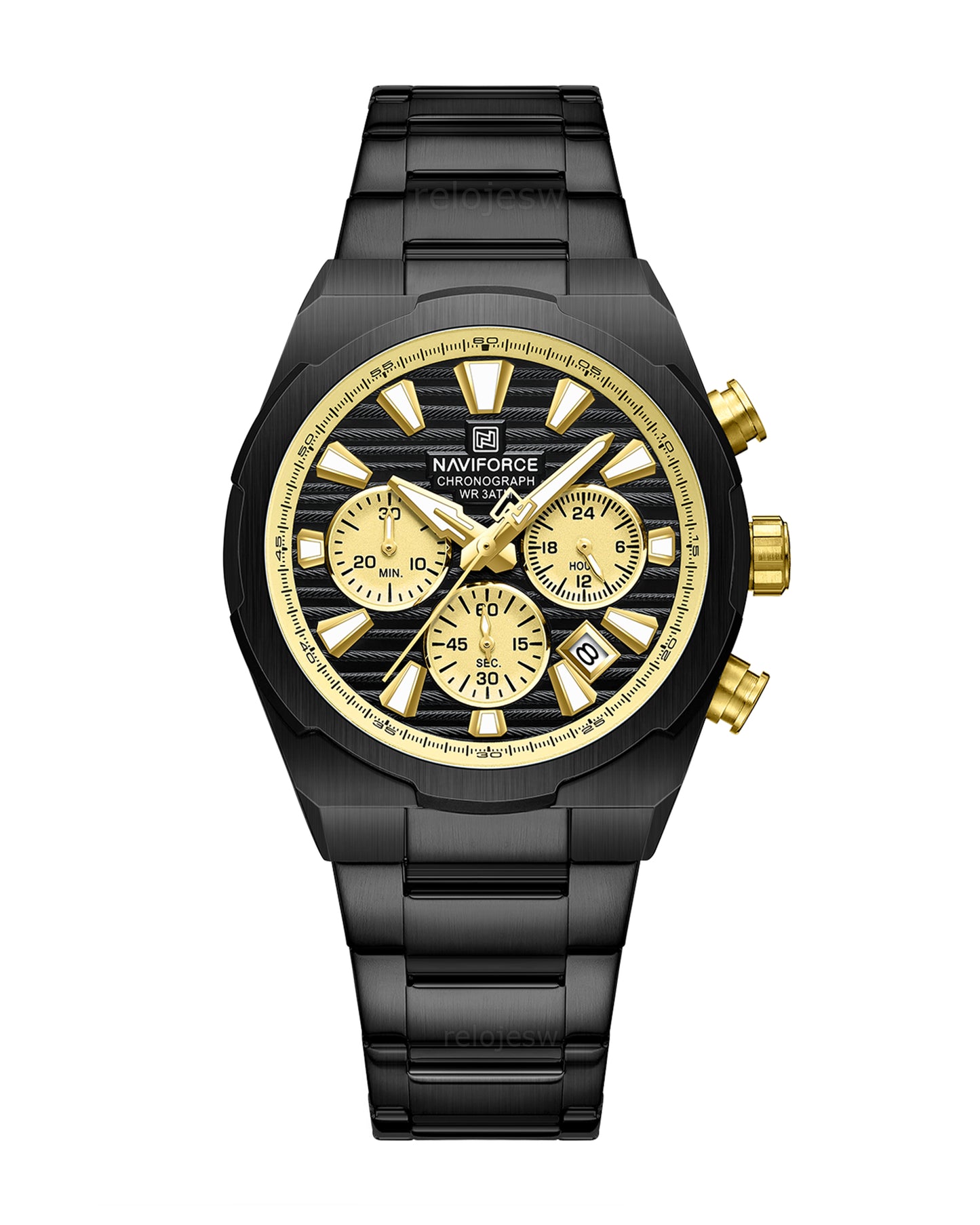 Reloj Naviforce Hombre Original Negro NF8081-NEDO