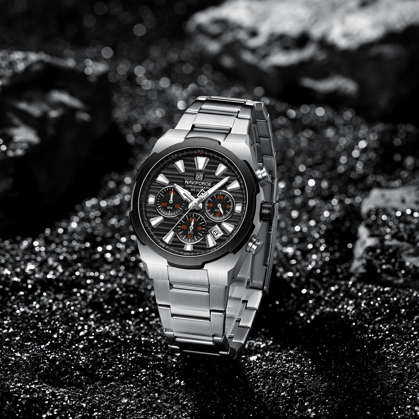 Reloj Naviforce Hombre Original Plateado NF8081-PLNE