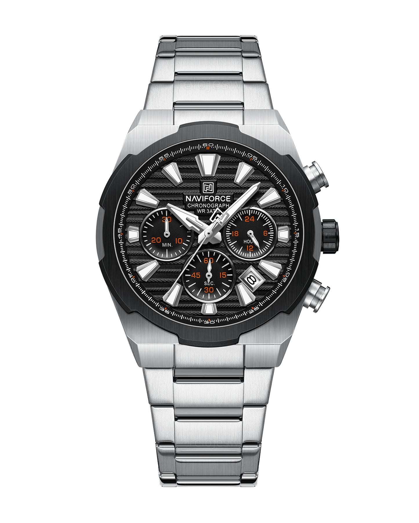 Reloj Naviforce Hombre Original Plateado NF8081-PLNE