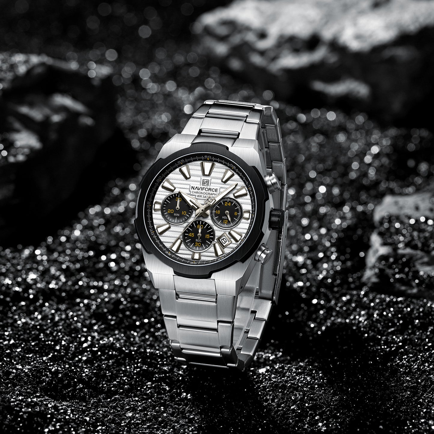 Reloj Naviforce Hombre Plateado NF8081-PLPL