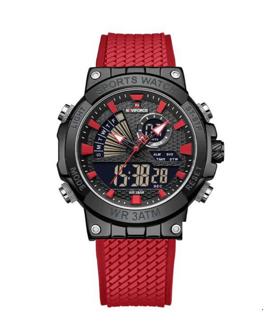 Reloj Naviforce Hombre Rojo Negro NF9219-2