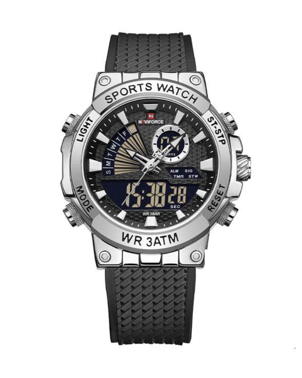 Reloj Naviforce Hombre Negro Plateado NF9219-3