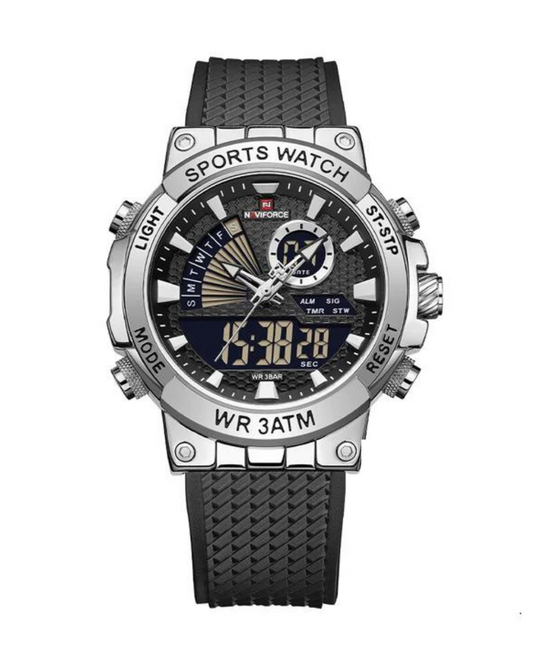 Reloj Naviforce Hombre Negro Plateado NF9219-3