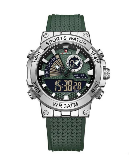 Reloj Naviforce Hombre Verde Plateado NF9219-4