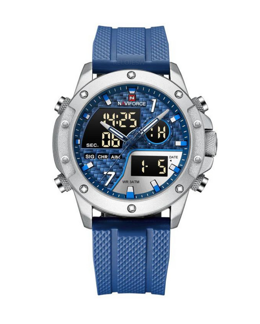Reloj Naviforce Hombre Azul Plateado NF9221-1