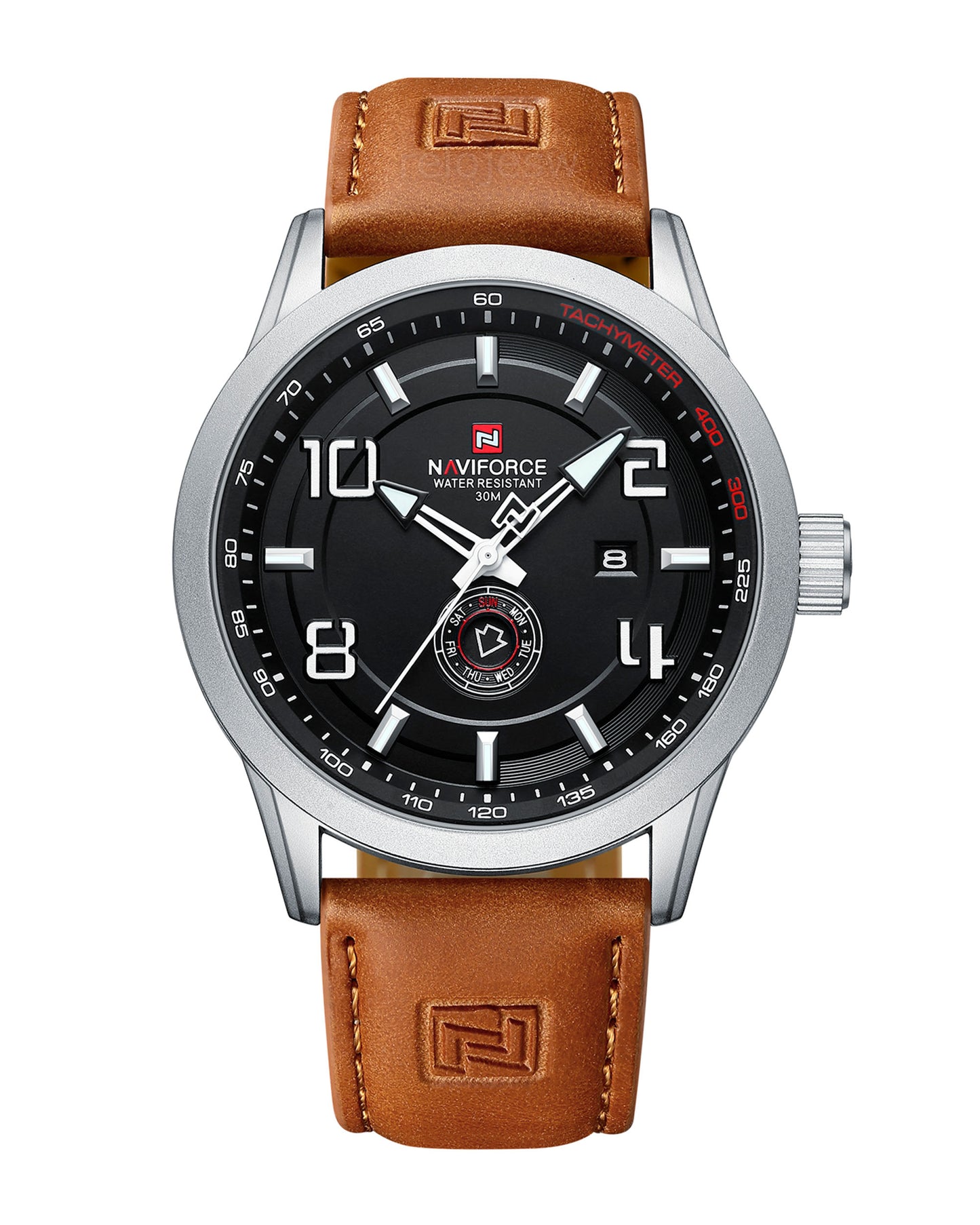Reloj Naviforce Hombre Café Plateado NF9229-CFPL