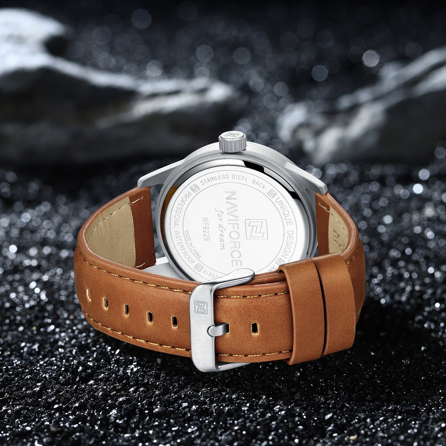 Reloj Naviforce Hombre Café Plateado NF9229-CFPL