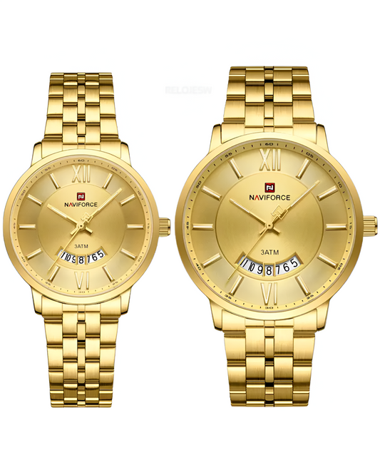 Reloj Naviforce Pareja Dorado NF9238-DODO