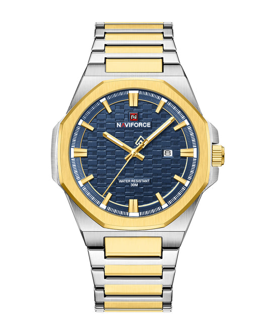 Reloj Naviforce Hombre Plateado y Dorado NF9245-BIAZ