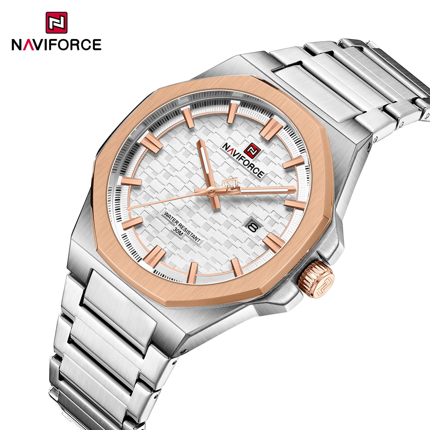 Reloj Naviforce Hombre Plateado NF9245-PLOR