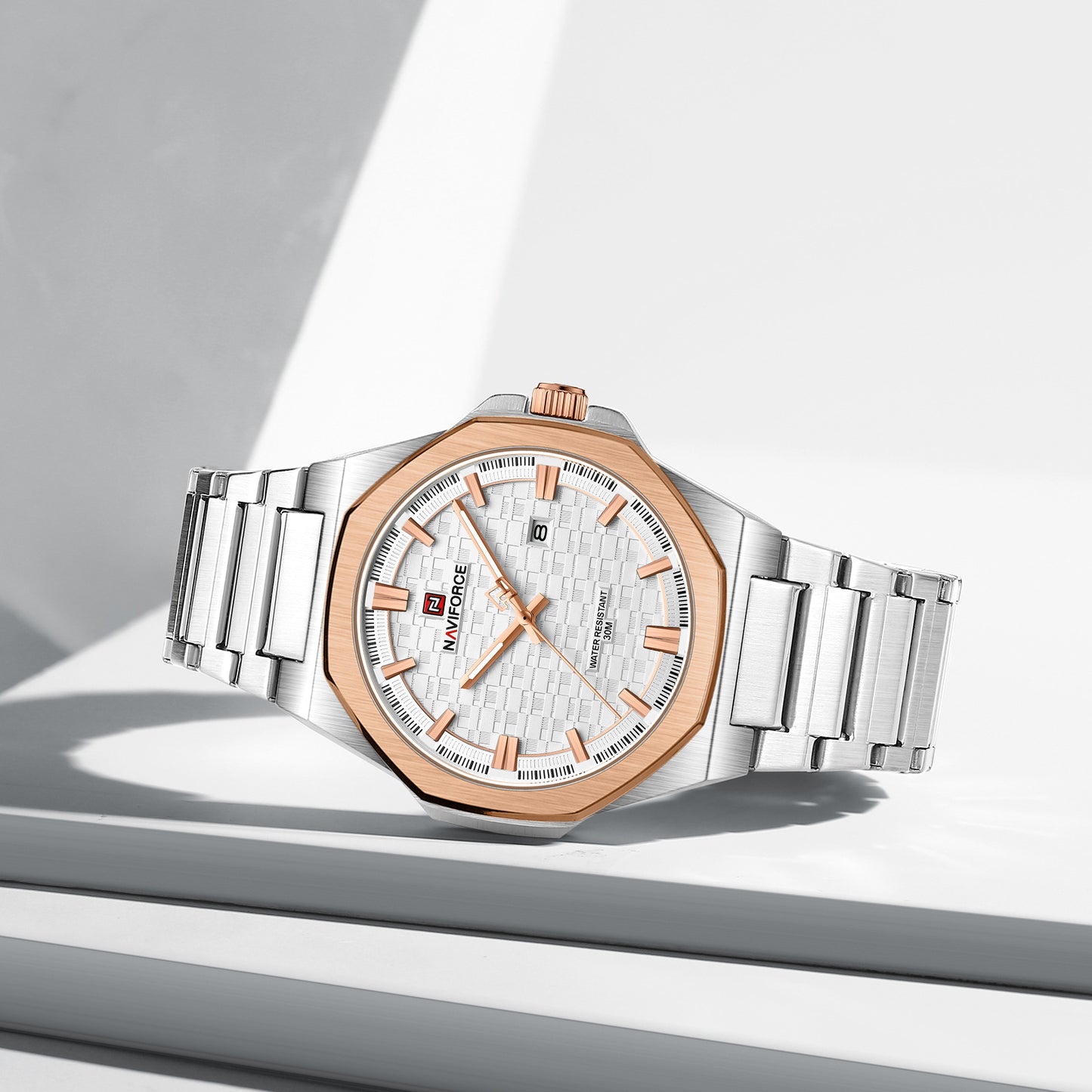 Reloj Naviforce Hombre Plateado NF9245-PLOR