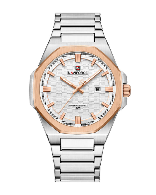 Reloj Naviforce Hombre Plateado NF9245-PLOR