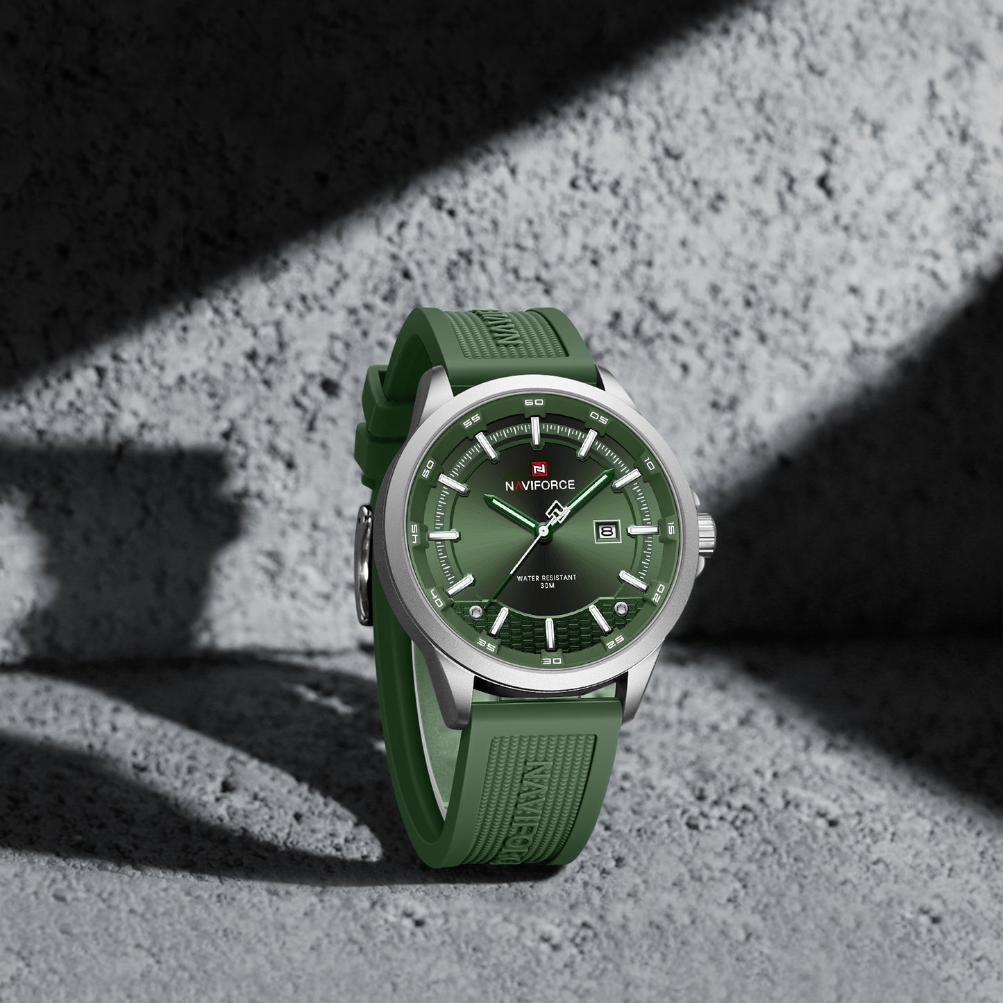 Reloj Naviforce Hombre Verde Plateado NF9248S-VEPL