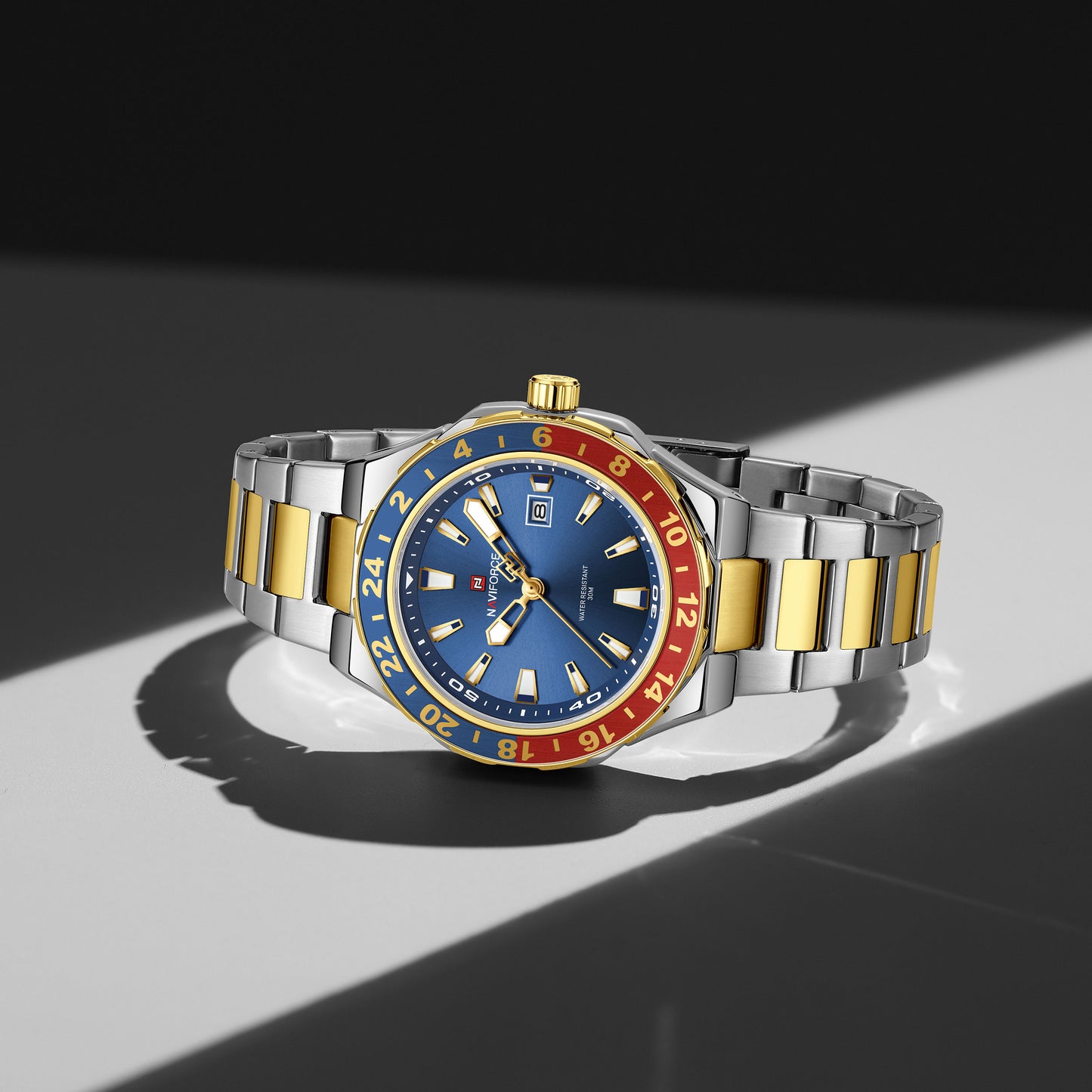 Reloj Naviforce Hombre Plateado y Dorado NF9249-BIAZRO