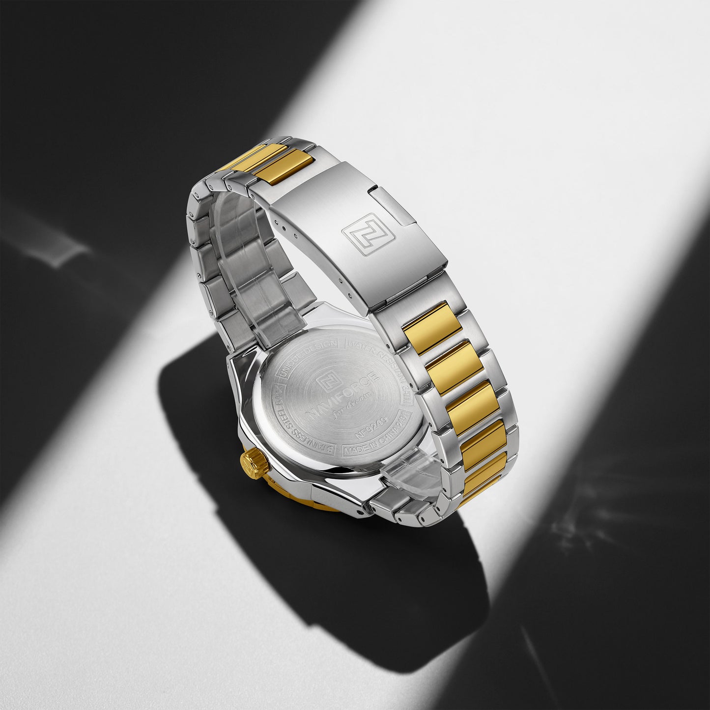 Reloj Naviforce Hombre Original Plateado y Dorado NF9249-BIDO