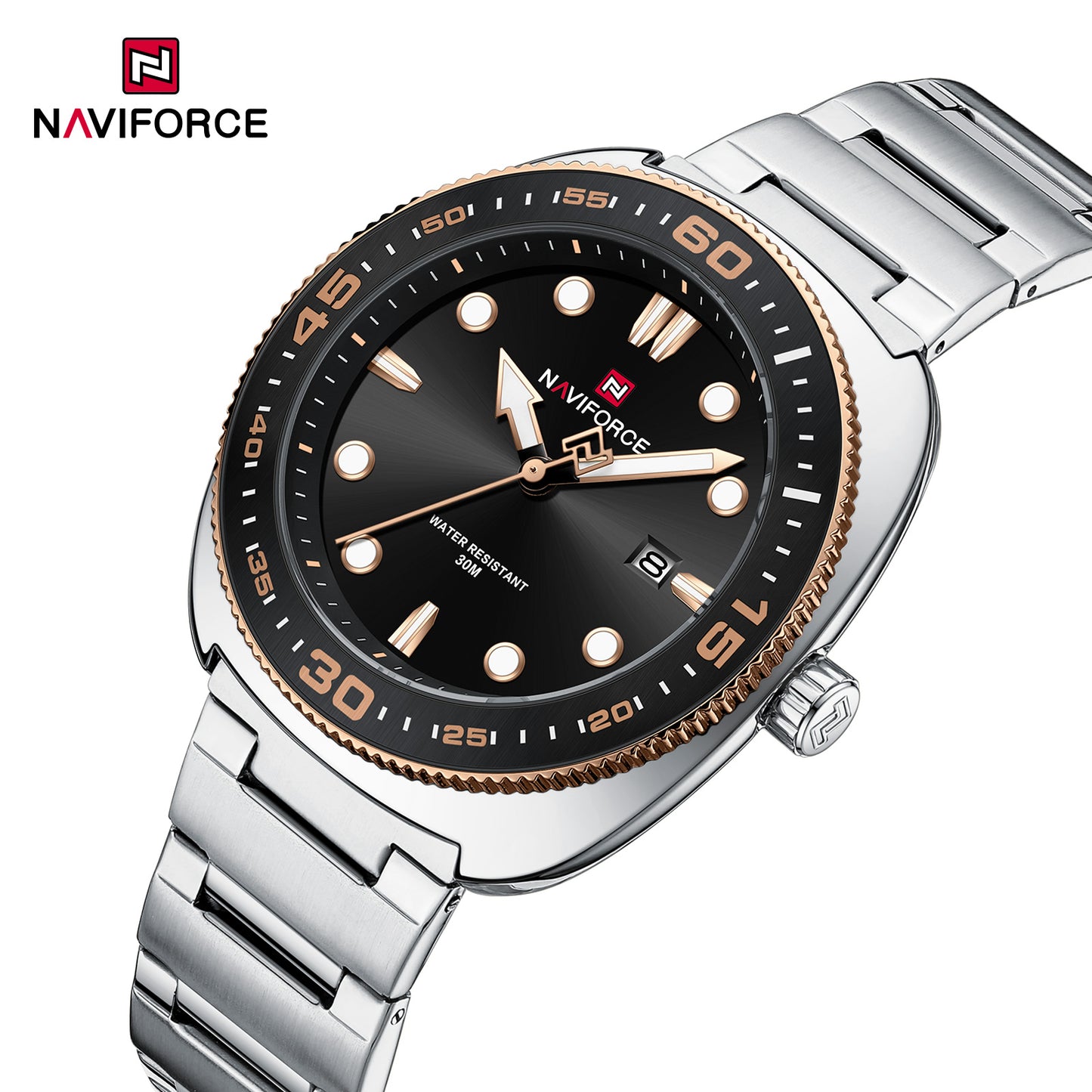 Reloj Naviforce Hombre Plateado NF9250-PLNEOR